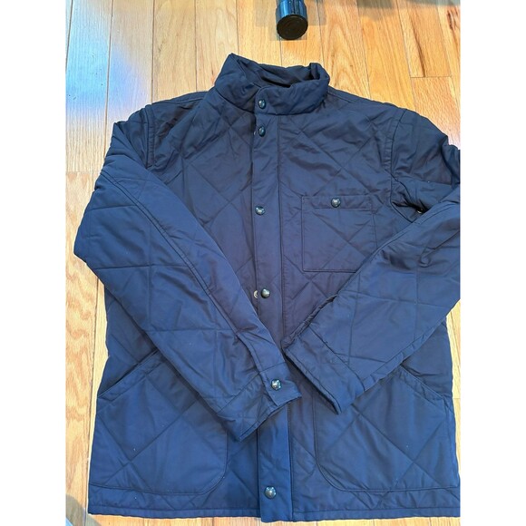 Vintage J. Crew Men’s Quilted Navy Barn Coat, M - Picture 2 of 7
